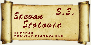 Stevan Stolović vizit kartica